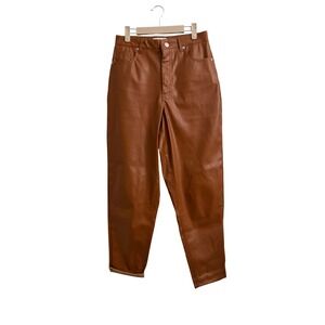 Juicy Couture Brown‎ Faux Leather Trousers Pants Size 28